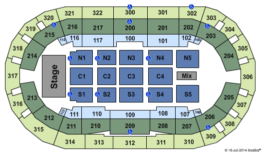 Indiana Farmers Coliseum Seating Chart: End Stage