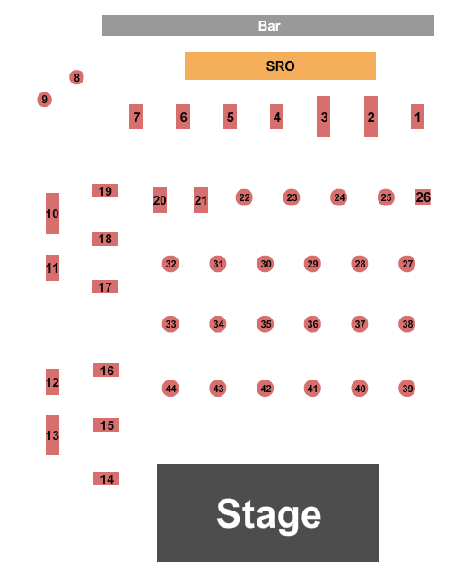 Fallston Barrel House Seating Chart: Endstage Tables 2