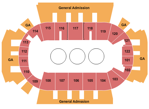Family Arena Seating Chart: Circus