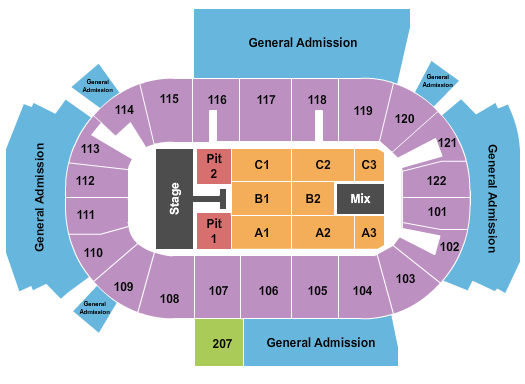 Family Arena Seating Chart: Jinglefest