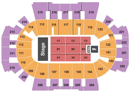 Family Arena Seating Chart: Sugarland