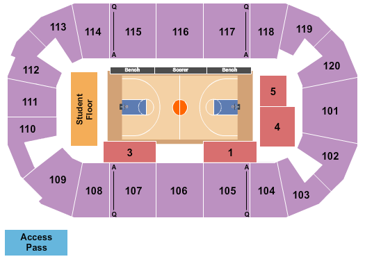 F&M Bank Arena Seating Chart: Basketball - Austin Peay