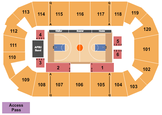 F&M Bank Arena Seating Chart: Basketball - Austin Peay