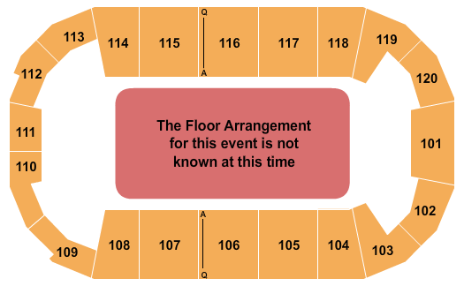 F&M Bank Arena Seating Chart: Generic Floor