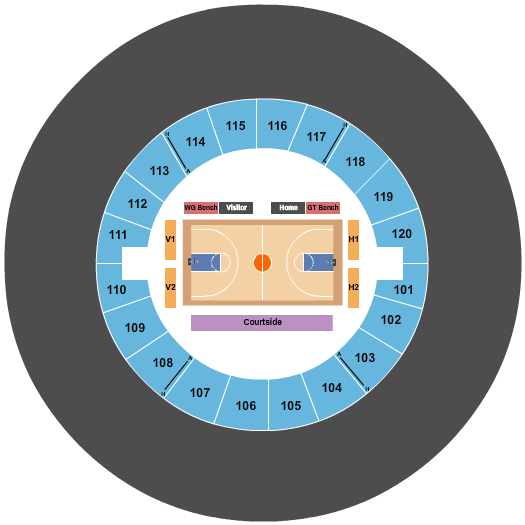 Fant-Ewing Coliseum Seating Chart: Basketball 2