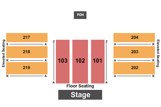 Fantasy Springs Resort & Casino Seating Chart: Endstage W/ Elevated Seating