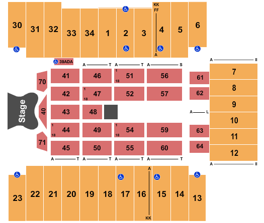 Fargodome Seating Chart Pink