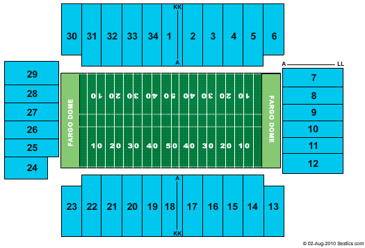 Fargodome Seating Chart: Football