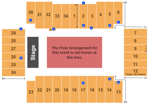 Fargodome Seating Chart: Generic Floor