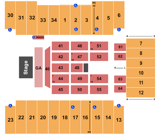 Tupelo Seating Chart