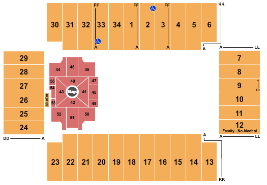 Fargodome Seating Chart: Nate Bargatze