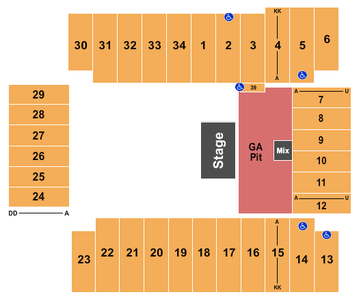 Fargodome Seating Chart Miranda Lambert