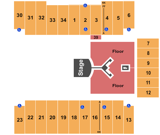 Fargodome Seating Chart: Shinedown 2