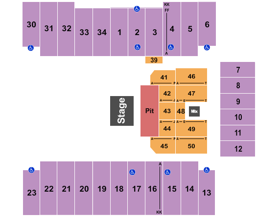 Fargodome Seating Chart: The Offspring