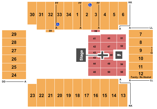 Fargodome Seating Chart: TobyMac