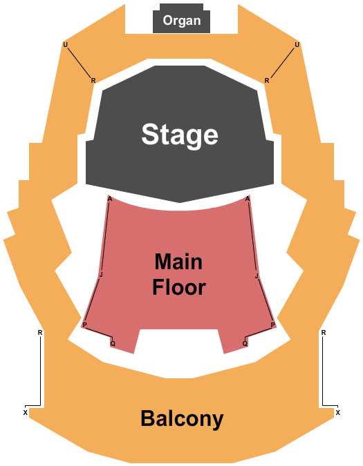 Farquhar Auditorium Seating Chart: End Stage