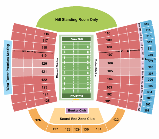 Usm Football Stadium Seating Chart