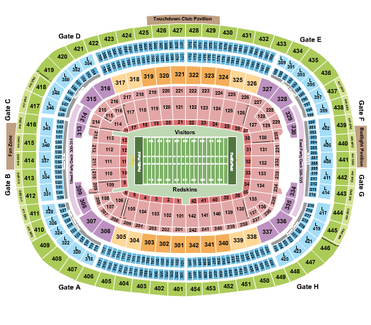 FC Barcelona Tickets Seating Chart FedexField Football
