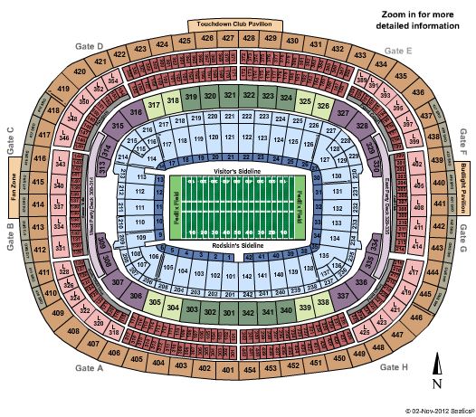 Fedex Field Seating Chart