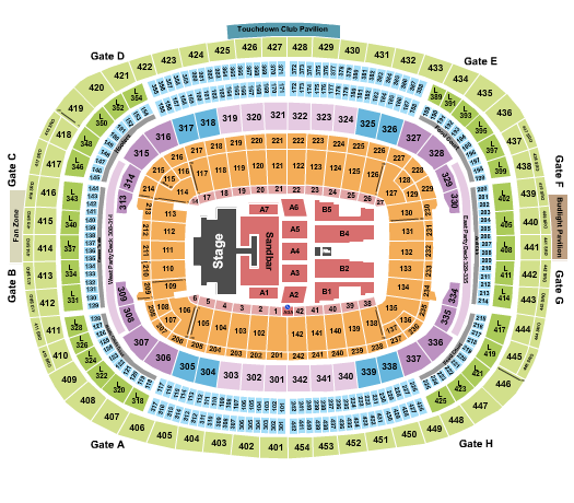 Commanders Field Seating Chart: Kenny Chesney 1