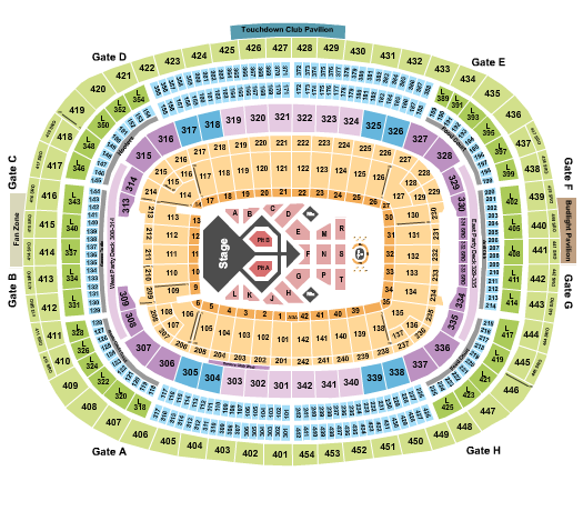 Northwest Stadium Seating Chart: Usher
