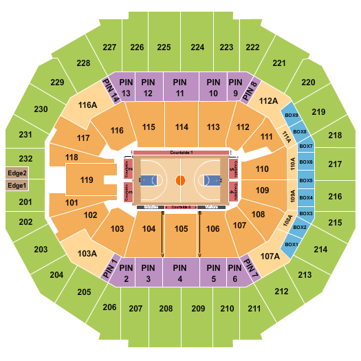 FedExForum Seating Chart: Basketball - Grizzlies