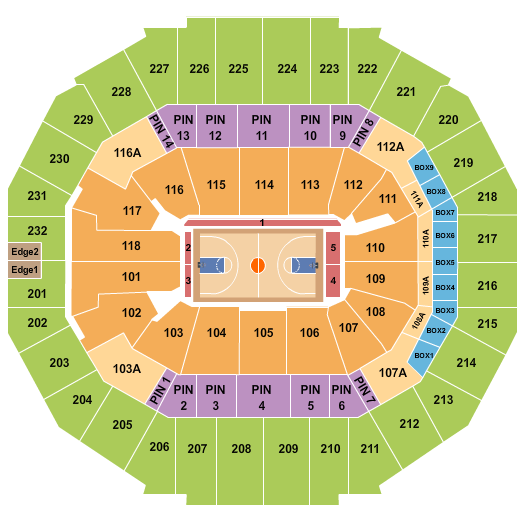 FedExForum Seating Chart: Basketball - Tigers