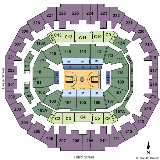 Fedex Forum Seating Chart