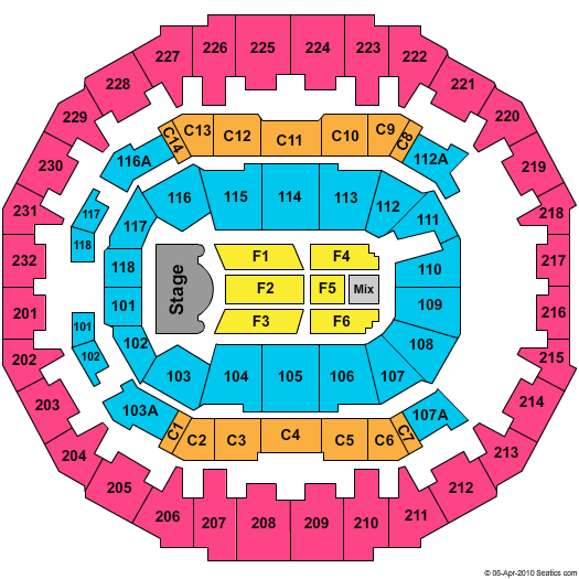 Fedexforum Seating Chart Concert
