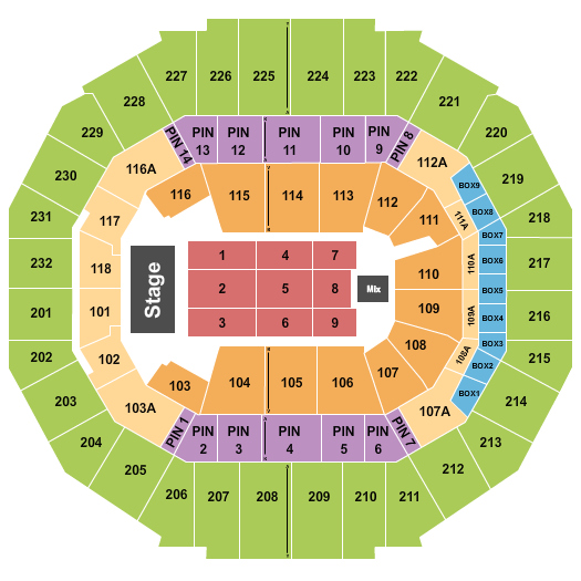FedExForum Seating Chart: Endstage 3