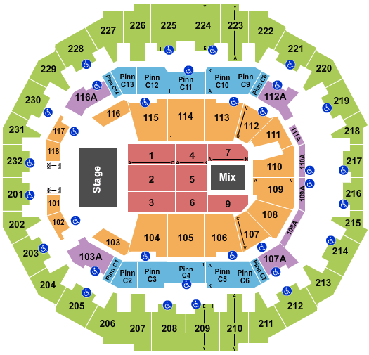 FedExForum Seating Chart: Heart