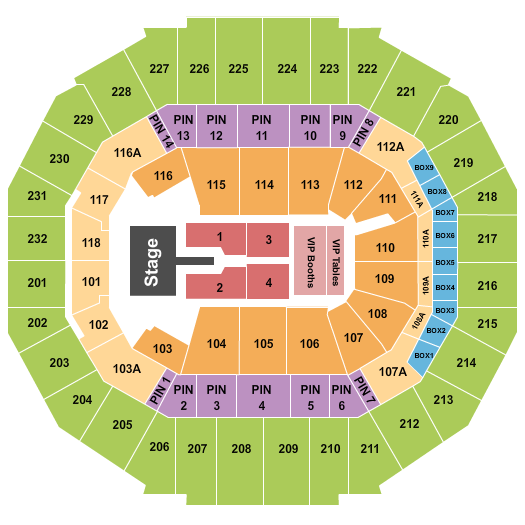 FedExForum Seating Chart: Mary J. Blige