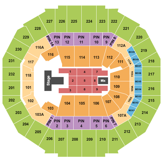 FedExForum Seating Chart: Maverick City Music