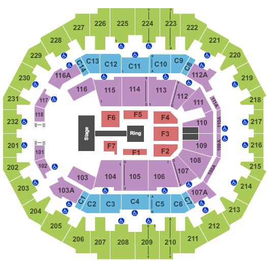 Wwe Little Caesars Arena Seating Chart