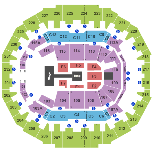 Greensboro Coliseum Seating Chart For Wwe