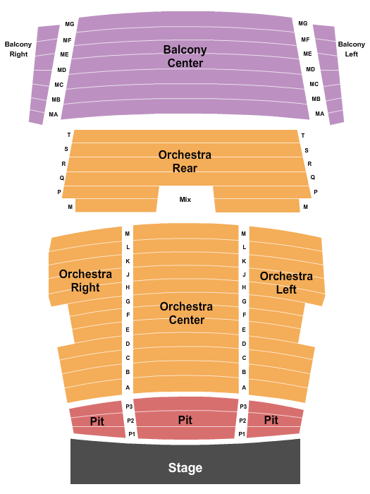 Federal Way Performing Arts & Events Center Seating Chart: Endstage 2