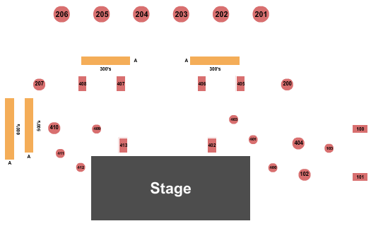 Feinstein's At Hotel Carmichael Seating Chart: Endstage Tables