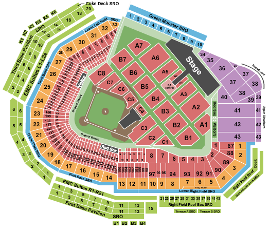 Fenway Park Seating Chart