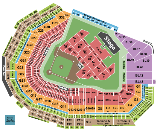 Fenway Park Seating Chart: Blink 182