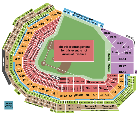 Fenway Park Seating Chart: Generic Field