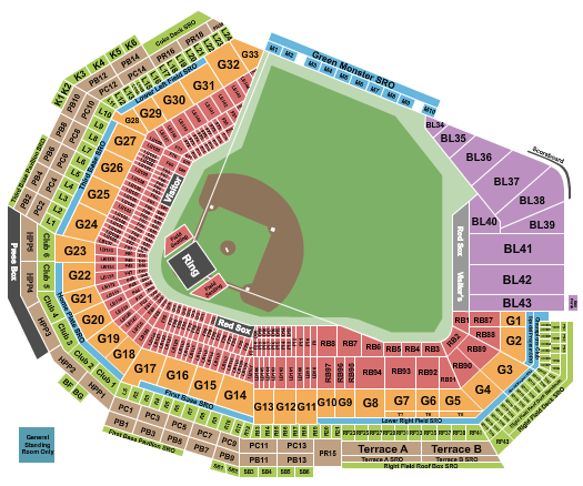 Fenway Park Seating Chart: MMA
