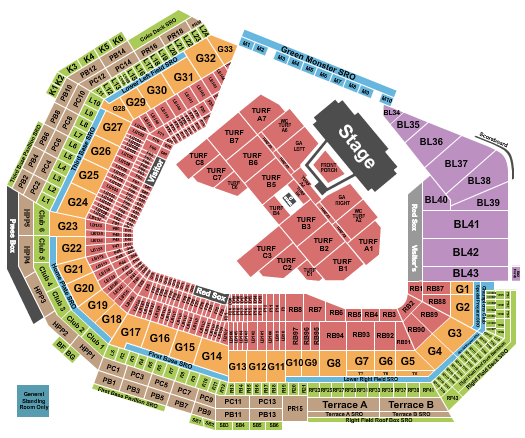 Fenway Park Seating Chart: Noah Kahan
