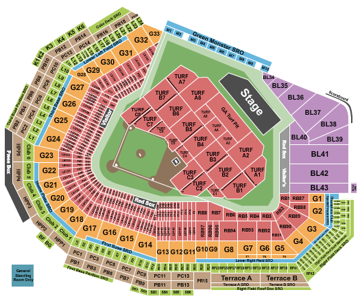 Fenway Park Seating Chart: Rufus Du Sol