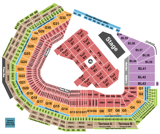 Fenway Park Seating Chart: Slipknot