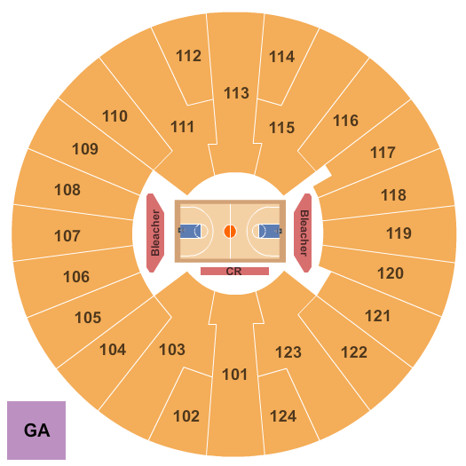Ferrell Center Seating Chart: Basketball