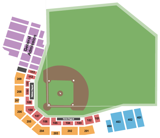 Field Of Dreams Park Seating Chart: Baseball 2