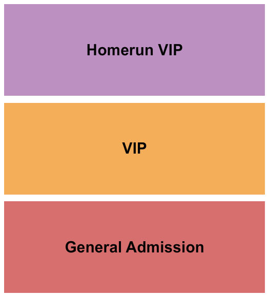 Field Of Dreams Park Seating Chart: GA/VIP/Homerun VIP