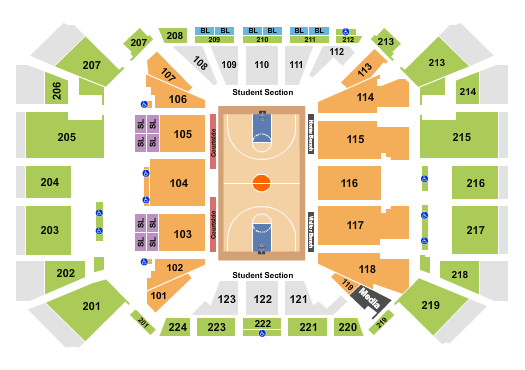 Xl Center Seating Chart Uconn Basketball