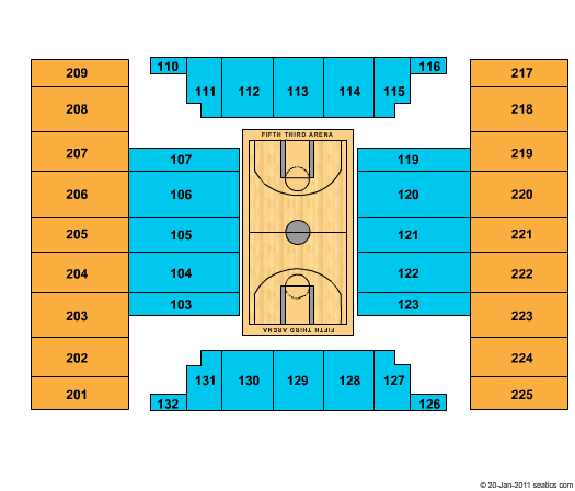 wvu-tickets-seating-chart-fifth-third-arena-basketball