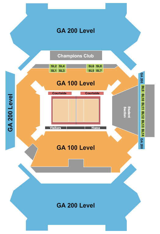 Fifth Third Arena Seating Chart: Volleyball